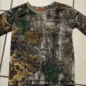 Boys carhartt camo dry fit shirt